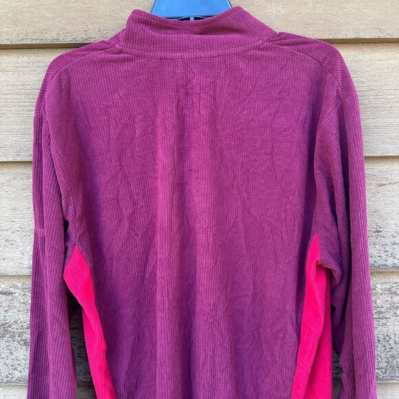 Vintage Pacific Trail Maroon Red Pull Over Long Sleeve Mens Shirt Size L - Picture 9 of 10